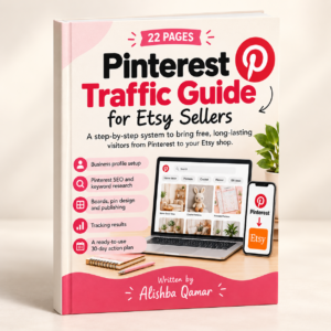 Pinterest Traffic Guide for Etsy Sellers: SEO, Pin Design & 30-Day Action Plan Ebook