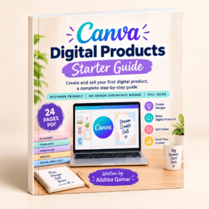 Canva Digital Products Starter Guide: Create & Sell Your First Product | Beginner PDF Ebook